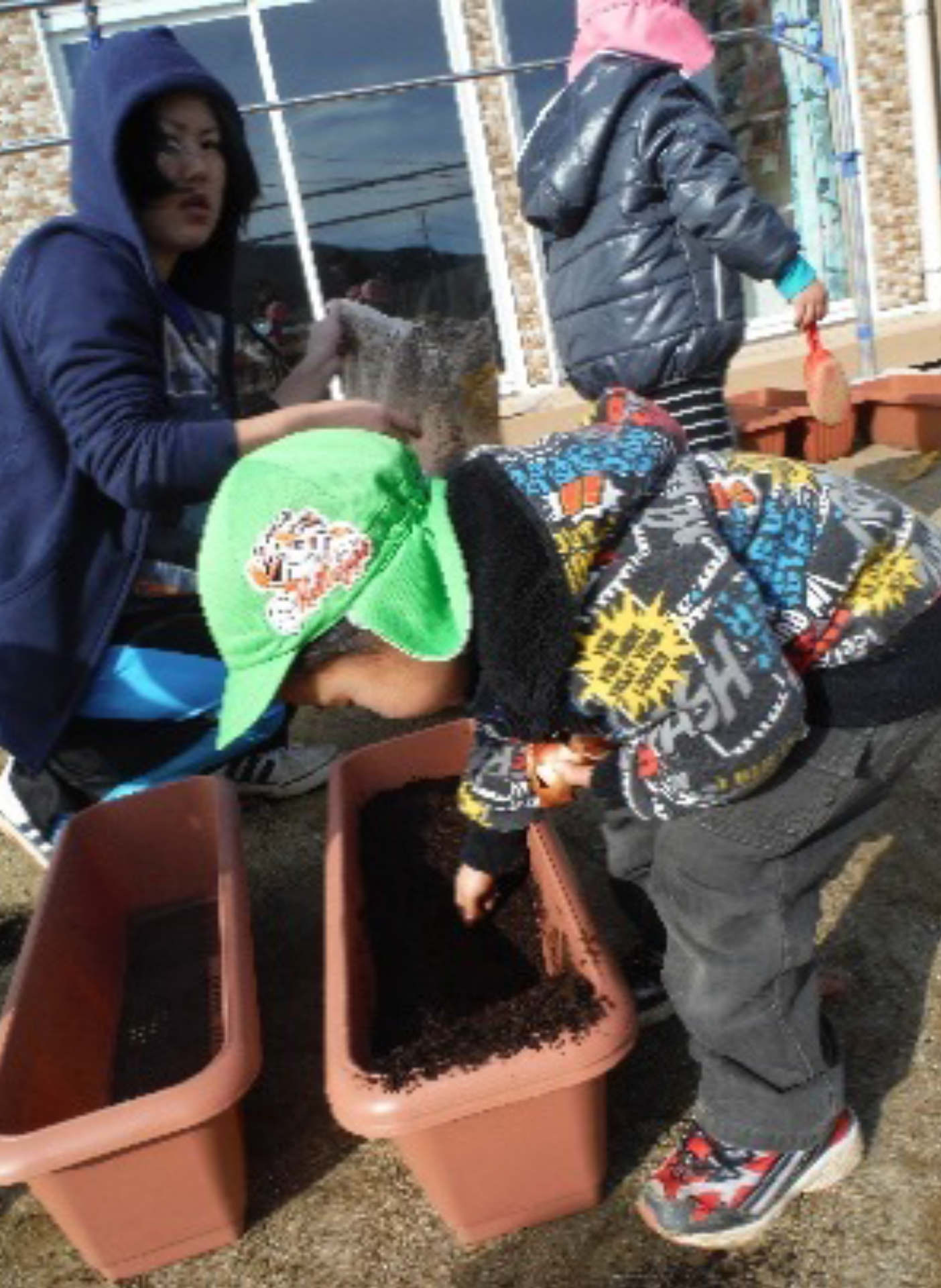 石巻ひがしこども園　球根植え
